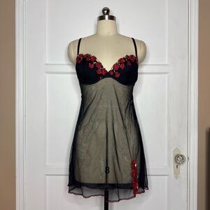 Secrets mesh rose dress